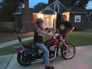 Bubba and Scott on the Harley
